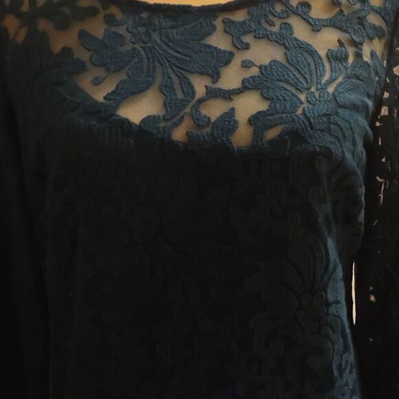 Laundry by Shelli Segal Women's size 10 teal lace overlay 2 piece classic dress - Picture 2 of 10